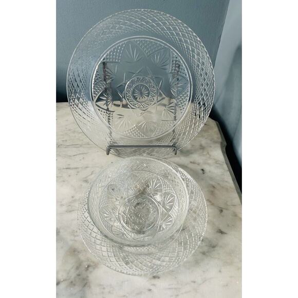 New Cristal D'Arques Durand Vintage Set (1) Dinner (1) Lunch Plate (1) Bowl - Picture 1 of 16